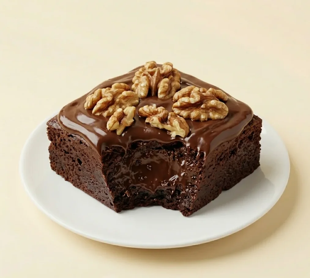 Brownie fudgy — vista frontal