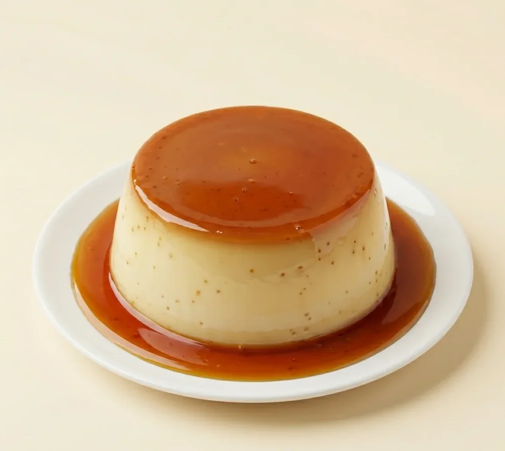 Flan de quesillo — vista frontal